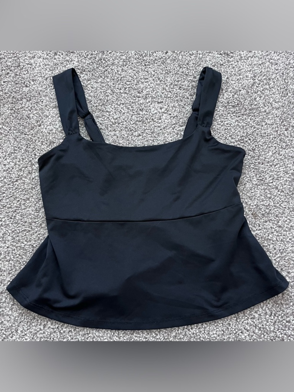 wild fable Black Peplum Tank with Wide Straps XS